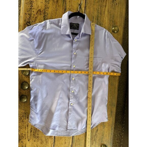 Pronto Uomo Men's Purple Shirt Size 16 32/33 long sleeve collared button up - Picture 3 of 6